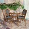Flash Furniture Lourdes French Bistro 31.5in. Table, Black and White PE Rattan, Glass Top w/4 Stack Chairs SDA-AD641012-80-4002A-BKWH-NAT-GG - alternate 10